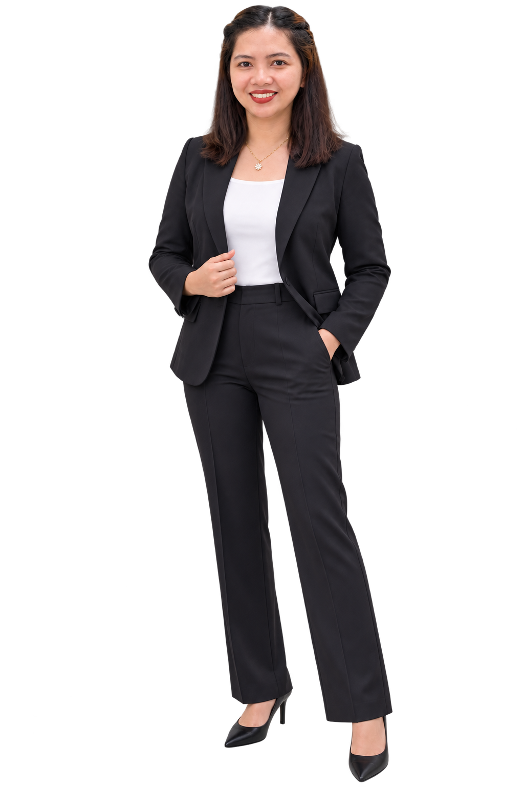 A full-length professional portrait of May Ann Llanes